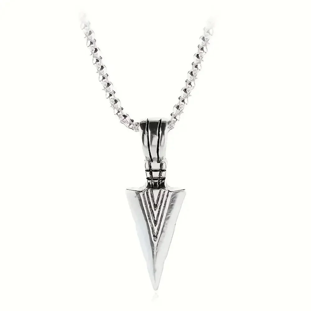 Necklace Arrowhead Warrior Black Silver Gold Stylish Trendy Indian Bold Unisex